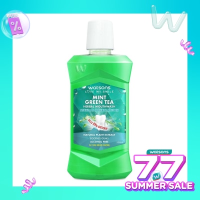 WATSONS Watsons Mint Green Tea Herbal Mouthwash