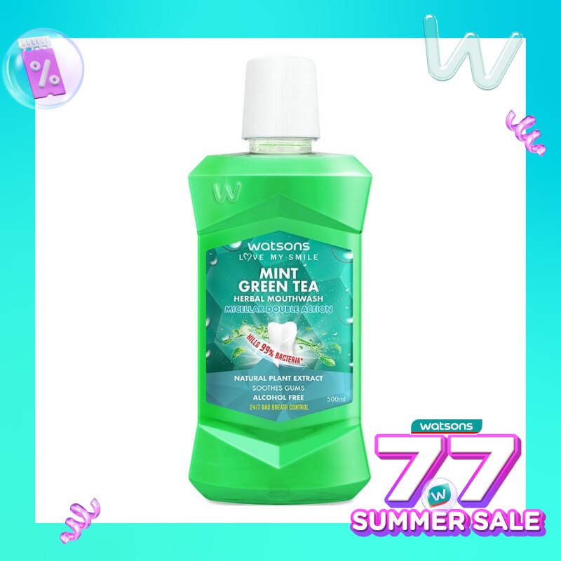 Watsons Mint Green Tea Herbal Mouthwash
