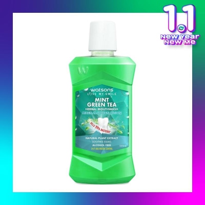 WATSONS Watsons Mint Green Tea Herbal Mouthwash