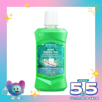 WATSONS - Watsons Mint Green Tea Herbal Mouthwash