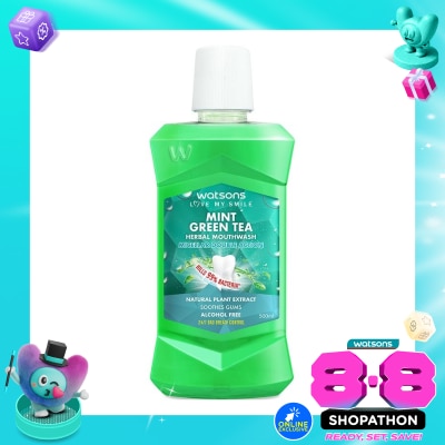 WATSONS COLLECTION - Watsons Mint Green Tea Herbal Mouthwash image
