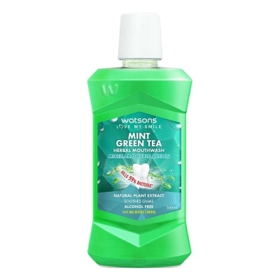 WATSONS Watsons Mint Green Tea Herbal Mouthwash