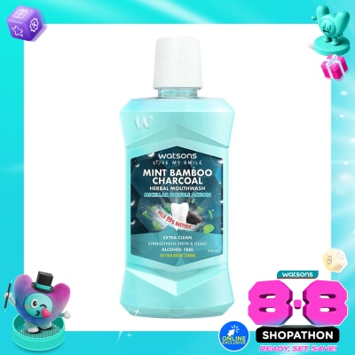 WATSONS COLLECTION - Watsons Mint Bamboo Charcoal Herbal Mouthwash image
