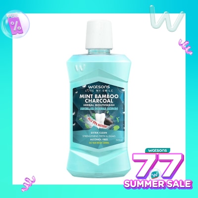 WATSONS Watsons Mint Bamboo Charcoal Herbal Mouthwash