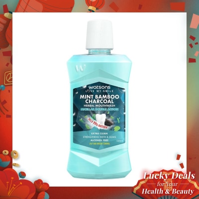 WATSONS Watsons Mint Bamboo Charcoal Herbal Mouthwash
