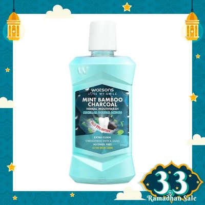 WATSONS Watsons Mint Bamboo Charcoal Herbal Mouthwash