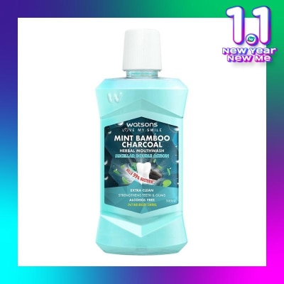 WATSONS Watsons Mint Bamboo Charcoal Herbal Mouthwash