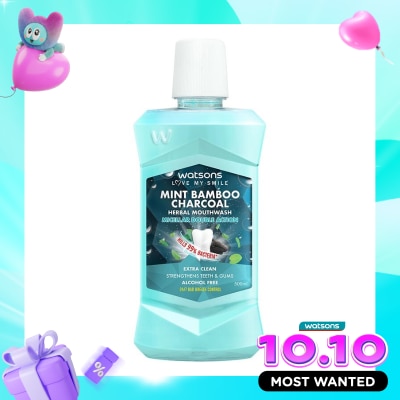 WATSONS COLLECTION Watsons Mint Bamboo Charcoal Herbal Mouthwash image