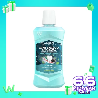 WATSONS Watsons Mint Bamboo Charcoal Herbal Mouthwash