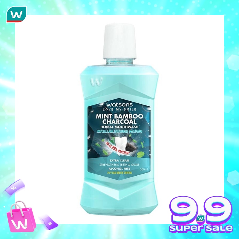 Watsons Mint Bamboo Charcoal Herbal Mouthwash