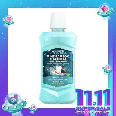 WATSONS Watsons Mint Bamboo Charcoal Herbal Mouthwash