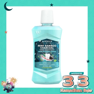 WATSONS Watsons Mint Bamboo Charcoal Herbal Mouthwash