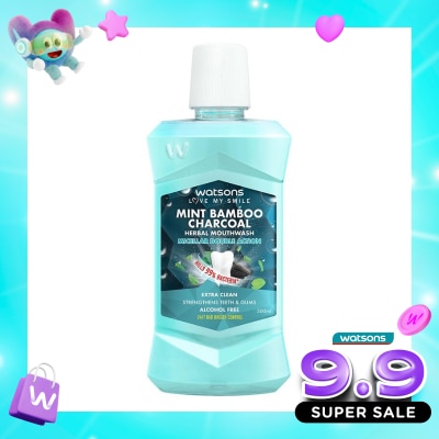 WATSONS COLLECTION - Watsons Mint Bamboo Charcoal Herbal Mouthwash image