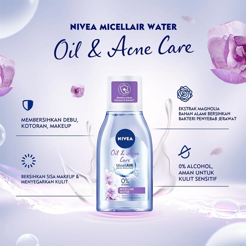 Nivea MicellAir Oil & Acne Care 125mL - Untuk Kulit Berjerawat