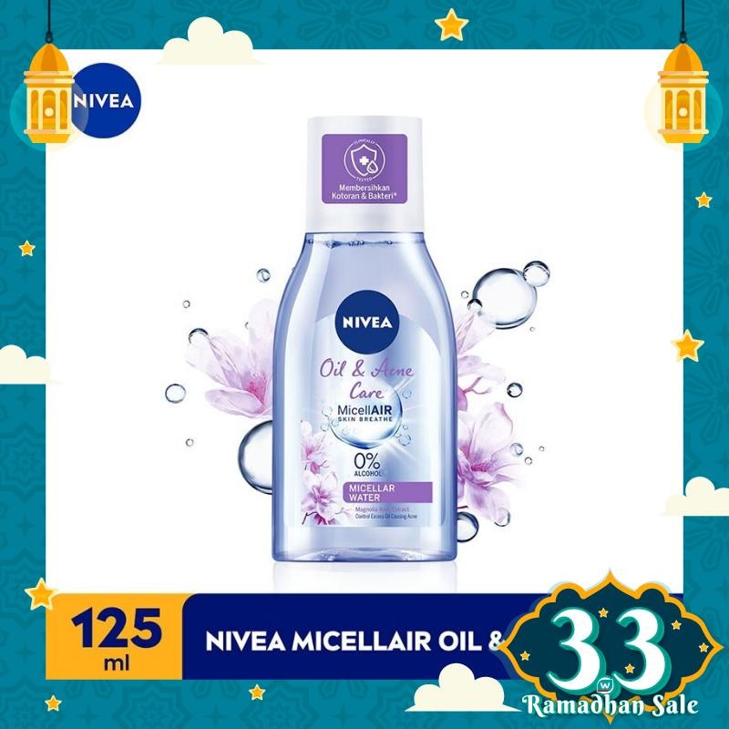 Promo Harga Nivea MicellAir Skin Breathe Micellar Water Oil & Acne Care 125 ml - Watsons