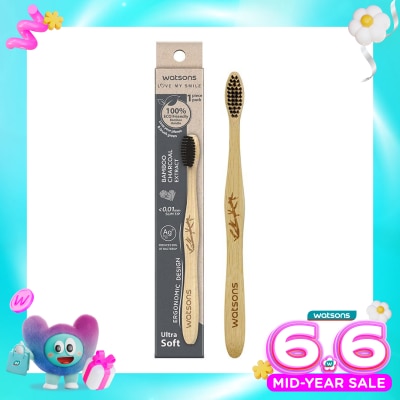 WATSONS COLLECTION - Volcanic Mineral Bamboo Toothbrush (Ultra Soft) 1''S