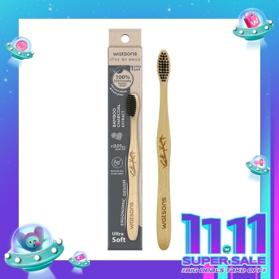 WATSONS Volcanic Mineral Bamboo Toothbrush (Ultra Soft) 1''S