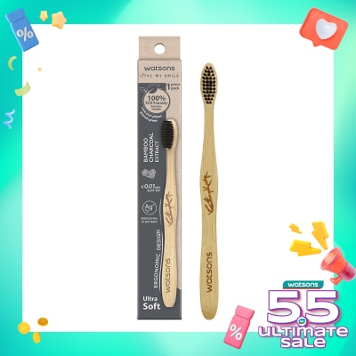 WATSONS Volcanic Mineral Bamboo Toothbrush (Ultra Soft) 1''S
