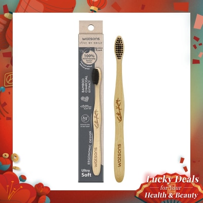 WATSONS Volcanic Mineral Bamboo Toothbrush (Ultra Soft) 1''S