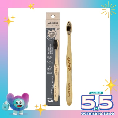 WATSONS - Volcanic Mineral Bamboo Toothbrush (Ultra Soft) 1''S