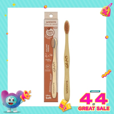 WATSONS - Pink Mountain Salt Bamboo Toothbrush (Ultra Soft) 1''S
