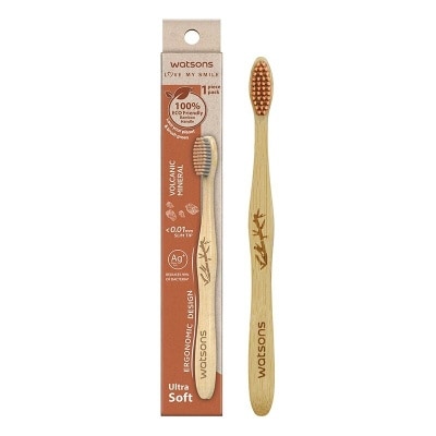 WATSONS Pink Mountain Salt Bamboo Toothbrush (Ultra Soft) 1''S