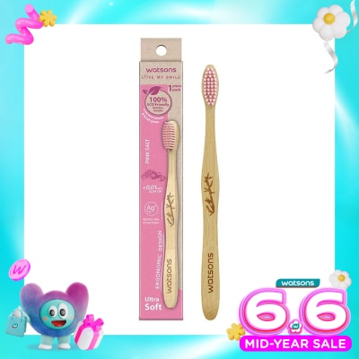 WATSONS COLLECTION - Charcoal Bamboo Toothbrush (Ultra Soft) 1''S