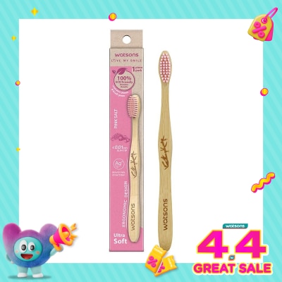 WATSONS - Charcoal Bamboo Toothbrush (Ultra Soft) 1''S