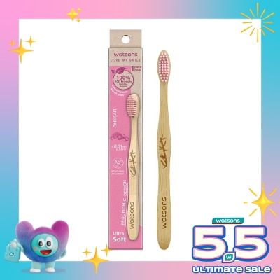 WATSONS - Charcoal Bamboo Toothbrush (Ultra Soft) 1''S