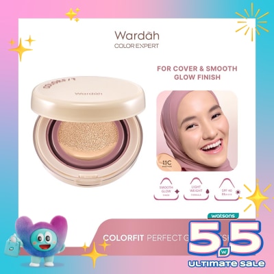 WARDAH - Wardah Colorfit Perfect Glow Cushion 11C Pink Fair 15g