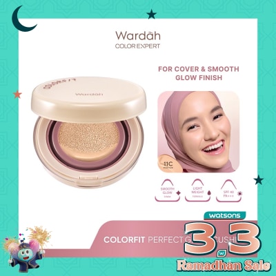 WARDAH Wardah Colorfit Perfect Glow Cushion 11C Pink Fair 15g