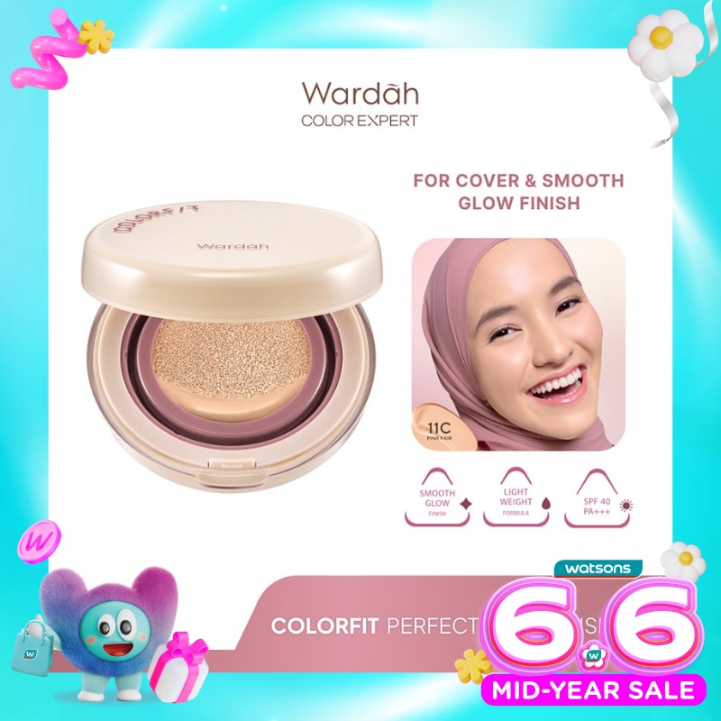 Wardah Colorfit Perfect Glow Cushion 11C Pink Fair 15g
