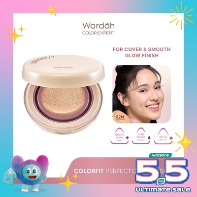 WARDAH - Wardah Colorfit Perfect Glow Cushion 22N Light Ivory 15g