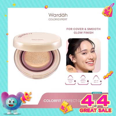 WARDAH - Wardah Colorfit Perfect Glow Cushion 22N Light Ivory 15g