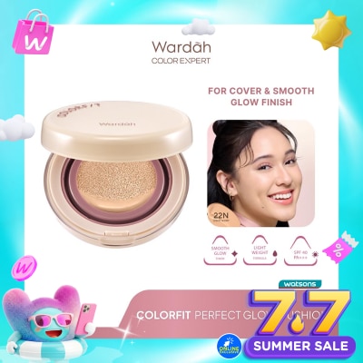 WARDAH - Wardah Colorfit Perfect Glow Cushion 22N Light Ivory 15g