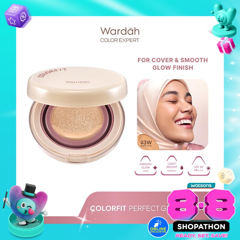 Wardah Colorfit Perfect Glow Cushion 23W Warm Ivory 15g image