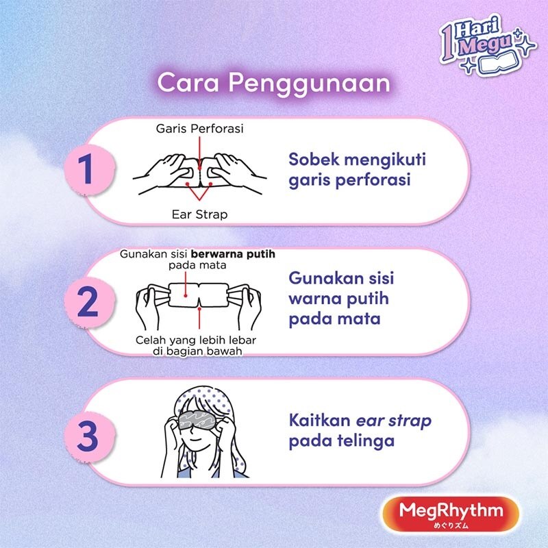 Megrhythm Steam Eye Mask Lavender 5'S