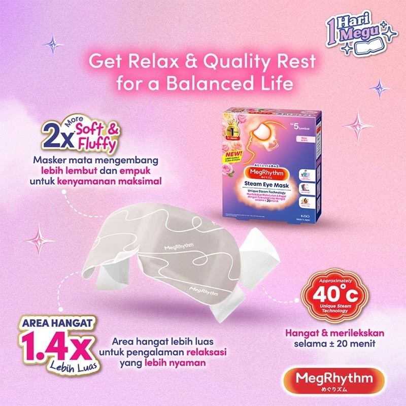 Megrhythm Steam Eye Mask Rose 5'S