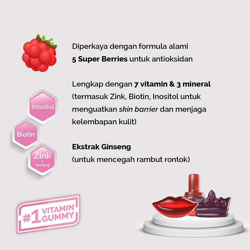 Youvit Beauti+ 30 Hari dengan Ginseng, Biotin dan Vitamin E 120g