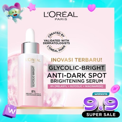 L'OREAL - Glycolic Bright 8% [MELASYL + GLYCOLIC + NIACINAMIDE] Anti-Dark Spot Brightening Serum 30ml image