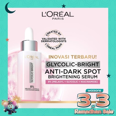 L'OREAL Glycolic Bright Instant Glowing Face Serum 30ml