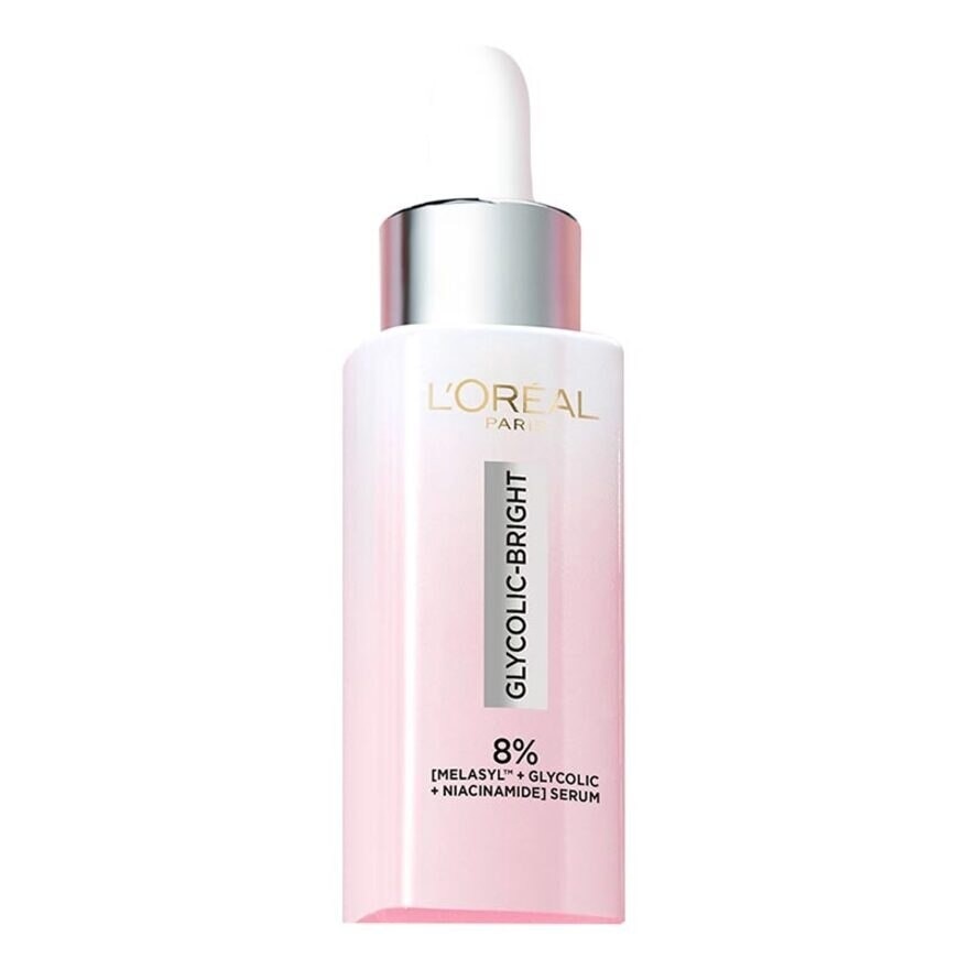 L'Oreal Paris Glycolic Bright 8% [MELASYL + GLYCOLIC + NIACINAMIDE] Anti-Dark Spot Brightening Serum 30ml