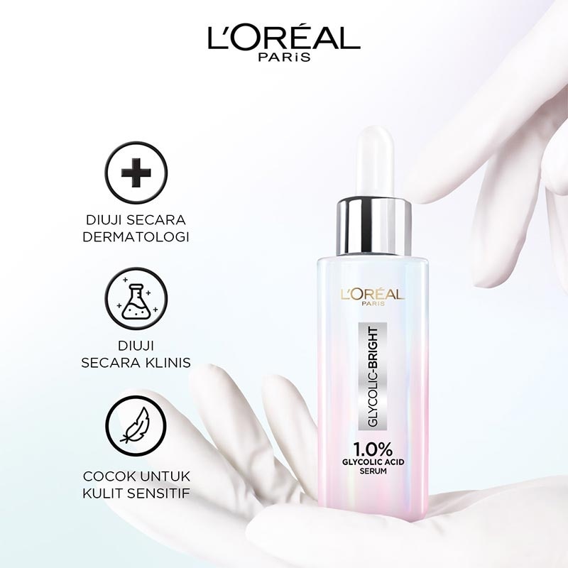 L'Oreal Paris Glycolic Bright 8% [MELASYL + GLYCOLIC + NIACINAMIDE] Anti-Dark Spot Brightening Serum 15ml