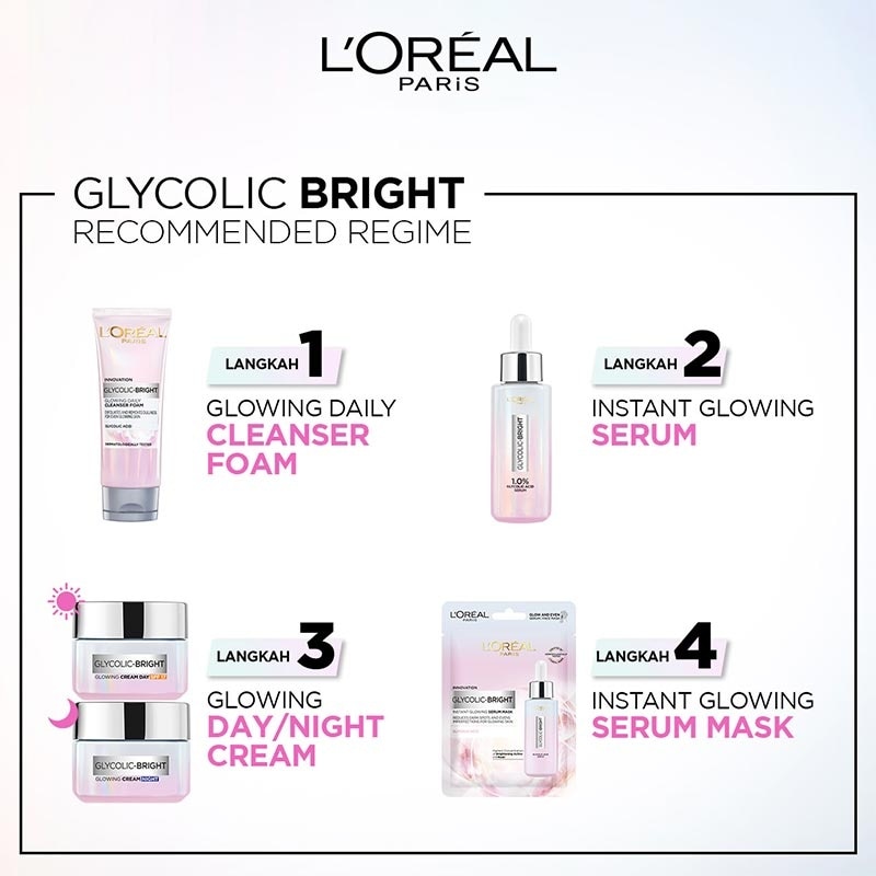 L'Oreal Paris Glycolic Bright 8% [MELASYL + GLYCOLIC + NIACINAMIDE] Anti-Dark Spot Brightening Serum 15ml