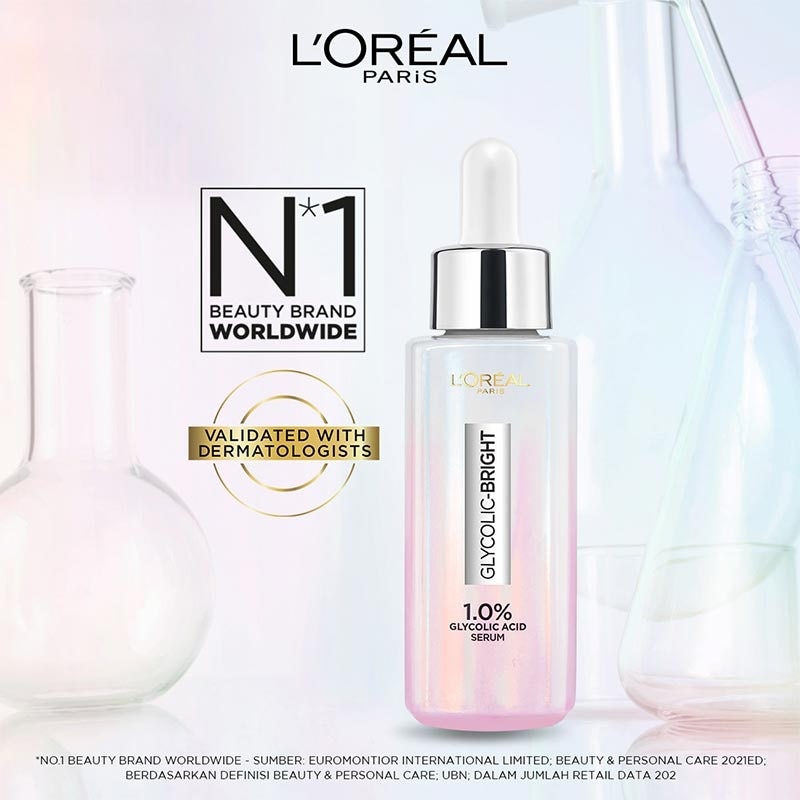 L'Oreal Paris Glycolic Bright 8% [MELASYL + GLYCOLIC + NIACINAMIDE] Anti-Dark Spot Brightening Serum 15ml