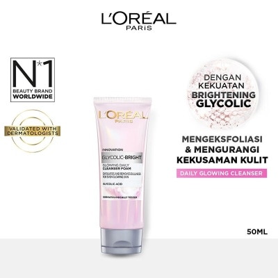 LOREAL Glycolic Bright Glowing Daily Cleanser Foam 50ml