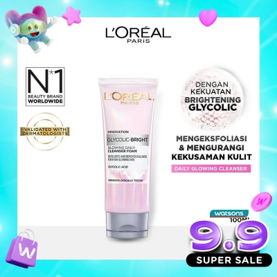 L'OREAL - Glycolic Bright Glowing Daily Cleanser Foam 100ml image