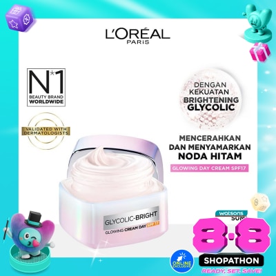 L'OREAL - L'Oreal Glycolic Bright Glowing Day Cream SPF17 50ml image