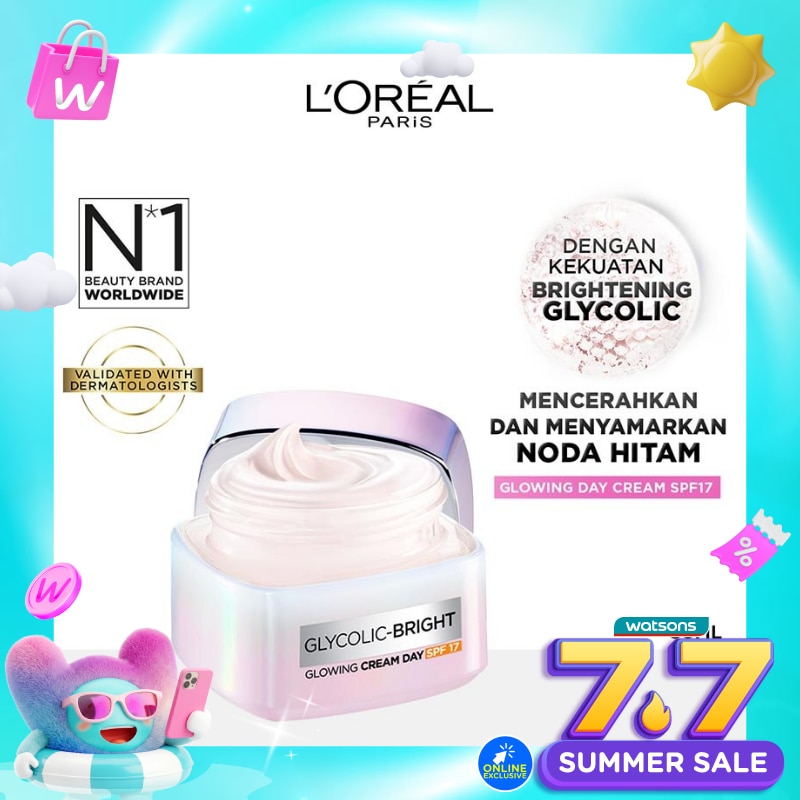 L'Oreal Glycolic Bright Glowing Day Cream SPF17 50ml