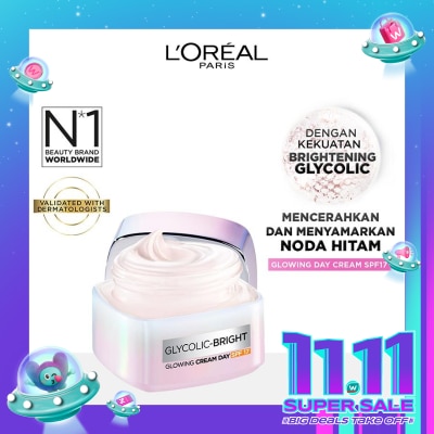 L'OREAL L'Oreal Glycolic Bright Glowing Day Cream SPF17 50ml
